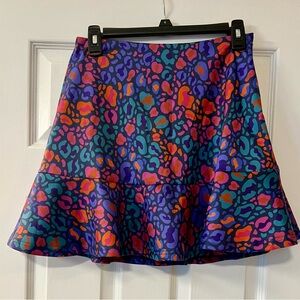 SSYS Vibrant Multi-Colored Leopard Print Skort Size Small